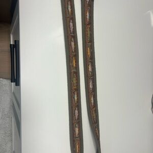 Brown Fish Patterned Men's Belt